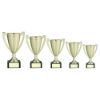 Picture of Gold Plastic Stippled Trophy Cup With Plate - 4.5in