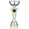 Picture of Silver|gold Winged Trophy Cup With Plate (1in Centre) - 7.5in