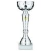 Picture of Silver Trophy Cup With Gold Wreath And Plate - 7.5in