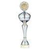 Picture of Silver|gold Snakeskin Trophy Cup With Lid With Plate (2in Centre) - 17.5in