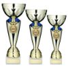 Picture of Gold|blue Trophy Cup With Plate (2in Centre) - 13.5in