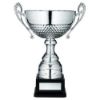 Picture of Silver Half Bowl With Handles Assembled Trophy And Plate - 8.75in