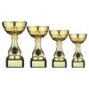 Picture of Gold Mini Assembled Trophy Cup With Plate (1in Centre) - 5.75in