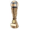 Picture of Brz|pew|gold Gaelic Football Leaf Column With Plate (1in Centre) - 7in