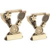 Picture of Brz|gold Badminton Mini Cup With Plate (1in Centre) - 3.75in