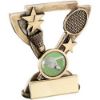 Picture of Brz|gold Badminton Mini Cup With Plate (1in Centre) - 3.75in