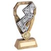 Picture of Brz|pew|gold Dominoes On Diamond With Plate (1in Centre) - 6in