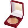 Picture of Red Velvet Box And 50mm Medal Swimming Trophy Bronze - 3.5in