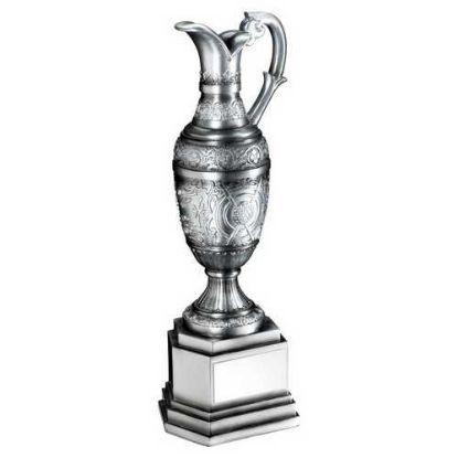 Picture of Painted Silver Golf Claret Jug With Plate