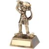 Picture of Brz|gold Female Comic Golf Figure With Plate - 5.5in