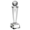 Picture of Clear Glass Column With Lasered Golf Image With Plate - 8.5in