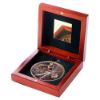 Picture of Rosewood Box And 60mm Medal Golf Trophy Bronze - 4.25in