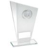 Picture of White|silver Printed Glass Plaque With Multi Athletics Insert And Plate - 6.5in