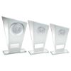 Picture of White|silver Printed Glass Plaque With Multi Athletics Insert And Plate - 6.5in