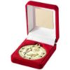 Picture of Red Velvet Box And 50mm Medal Running Trophy Gold - 3.5in