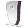 Picture of Jade Glass With Claret|silver Marble Detail And Squash Insert With Plate - 6.5"