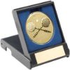 Picture of Black Plastic Box With Squash Insert Trophy Gold - 3.5in