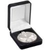 Picture of Black Velvet Box And 50mm Medal Squash Trophy Silver - 3.5in