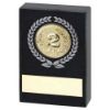 Picture of Black Marble With Silver|gold Wreath And Plate (1in Centre) - 3x2in