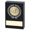 Picture of Black Marble With Silver|gold Wreath And Plate (1in Centre) - 3x2in