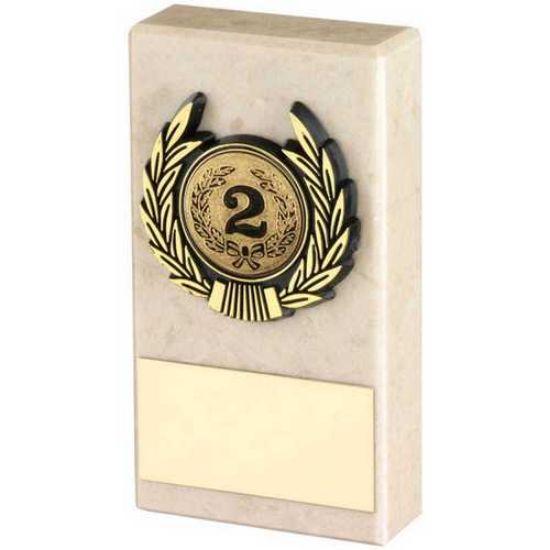 Trophy Distributors - Cream Marble And Gold Trim Assembled Trophy (1in ...