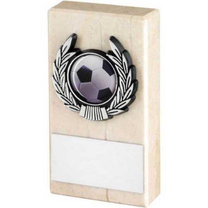 Picture of Cream Marble And Silver Trim Assembled Trophy (1in Centre)