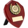 Picture of Rosewood Shield And Gold Trim Assembled Trophy (1in Centre) - 4in