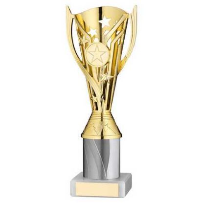Picture of Gold~white Plastic Flash Cup Assembled On Marble (1in Cen)