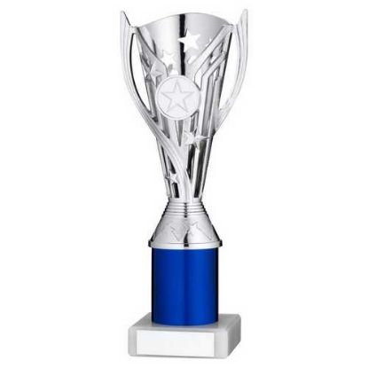 Picture of Silver~blue Plastic Flash Cup Assembled On Marble (1in Cen)