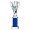 Picture of Silver|blue Plastic Flash Cup Assembled On Marble (1in Cen) - 10in