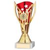 Picture of Gold|red Plastic Flash Cup Assembled On Marble (1in Cen) - 7in