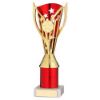 Picture of Gold|red Plastic Flash Cup Assembled On Marble With Tube (1in Cen) - 11in