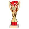 Picture of Gold|red Plastic Flash Cup Assembled On Marble With Tube (1in Cen) - 8in