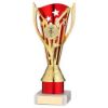 Picture of Gold|red Plastic Flash Cup Assembled On Marble With Tube (1in Cen) - 8in