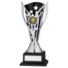 Picture of Silver|black Plastic Flash Cup On Base Assembled Trophy (1" Cen) - 7.5in