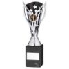 Picture of Silver|blk Plastic Flash Cup On Blk Marble Assembled Trophy (1" Cen) - 9in