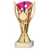 Picture of Gold|purple Plastic Flash Cup Assembled On Marble (1in Cen) - 7in