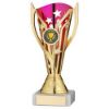 Picture of Gold|purple Plastic Flash Cup Assembled On Marble (1in Cen) - 7in