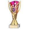 Picture of Gold|purple Plastic Flash Cup Assembled On Marble (1in Cen) - 7in