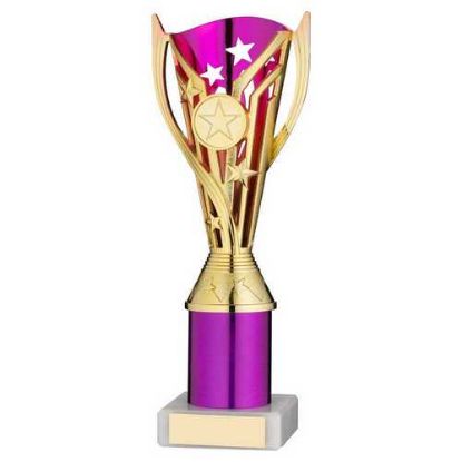 Picture of Gold~purple Plastic Flash Cup Assembled On Marble With Tube (1in Cen)