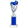 Picture of Silver|blue Plastic Sabre Cup Assembled On Marble With Tube (1in Cen) - 10in