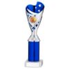 Picture of Silver|blue Plastic Sabre Cup Assembled On Marble With Tube (1in Cen) - 10in