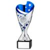 Picture of Silver|blue Plastic Sabre Cup On Blk Marble Assembled Trophy (1" Cen) - 7.25in