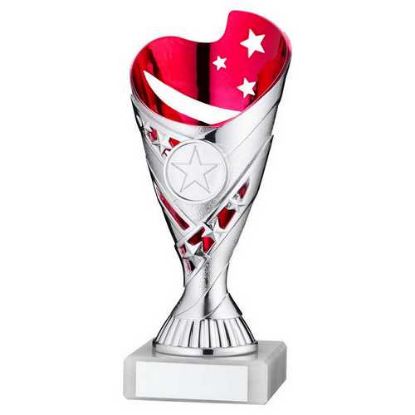 Picture of Silver~pink Plastic Sabre Cup Assembled On Marble (1in Cen)