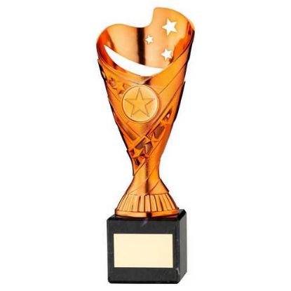 Picture of Copper Plastic Sabre Cup On Black Marble Assembled Trophy (1" Cen)