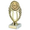 Picture of Gold Wreath Holder Assembled On Marble (2in Centre) - 6.75in