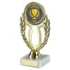 Picture of Gold Wreath Holder Assembled On Marble (2in Centre) - 6.75in