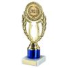Picture of Gold|blue Wreath Holder Assembled On Marble - (2" Cen|1" Tube) 7.75in