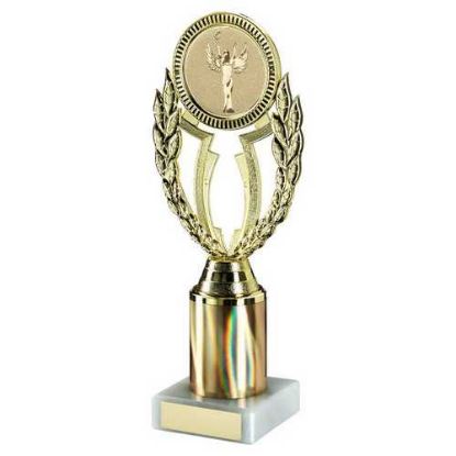 Picture of Gold Wreath Holder Assembled On Marble With Tube