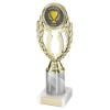 Picture of Gold|white Wreath Holder Assembled On Marble - (2" Cen|2" Tube) 8.75in